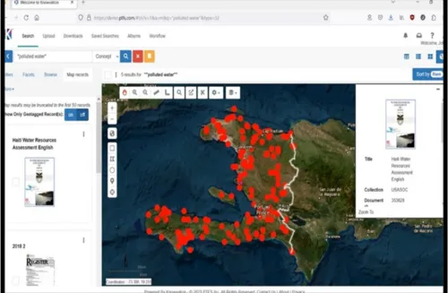 Knowvation GS mapping software uses geospatial intelligence to map unstructured data